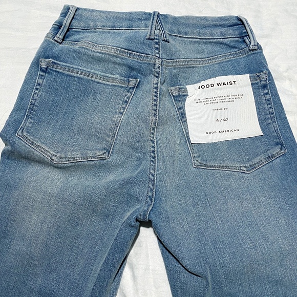 GOOD AMERICAN GOOD WAIST SKINNY JEANS High Waist Flat Tummy SIZE 4 - Picture 8 of 8